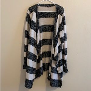Torrid striped draped cardigan